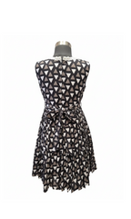 Black and White Tiered Frock with Crochet Lace Detail