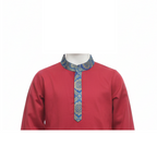 Festive Long Kurta Pajama with Asymmetric Diamond Accent