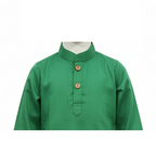 Classic Solid Green Silk Blend Kurta Pajama Set