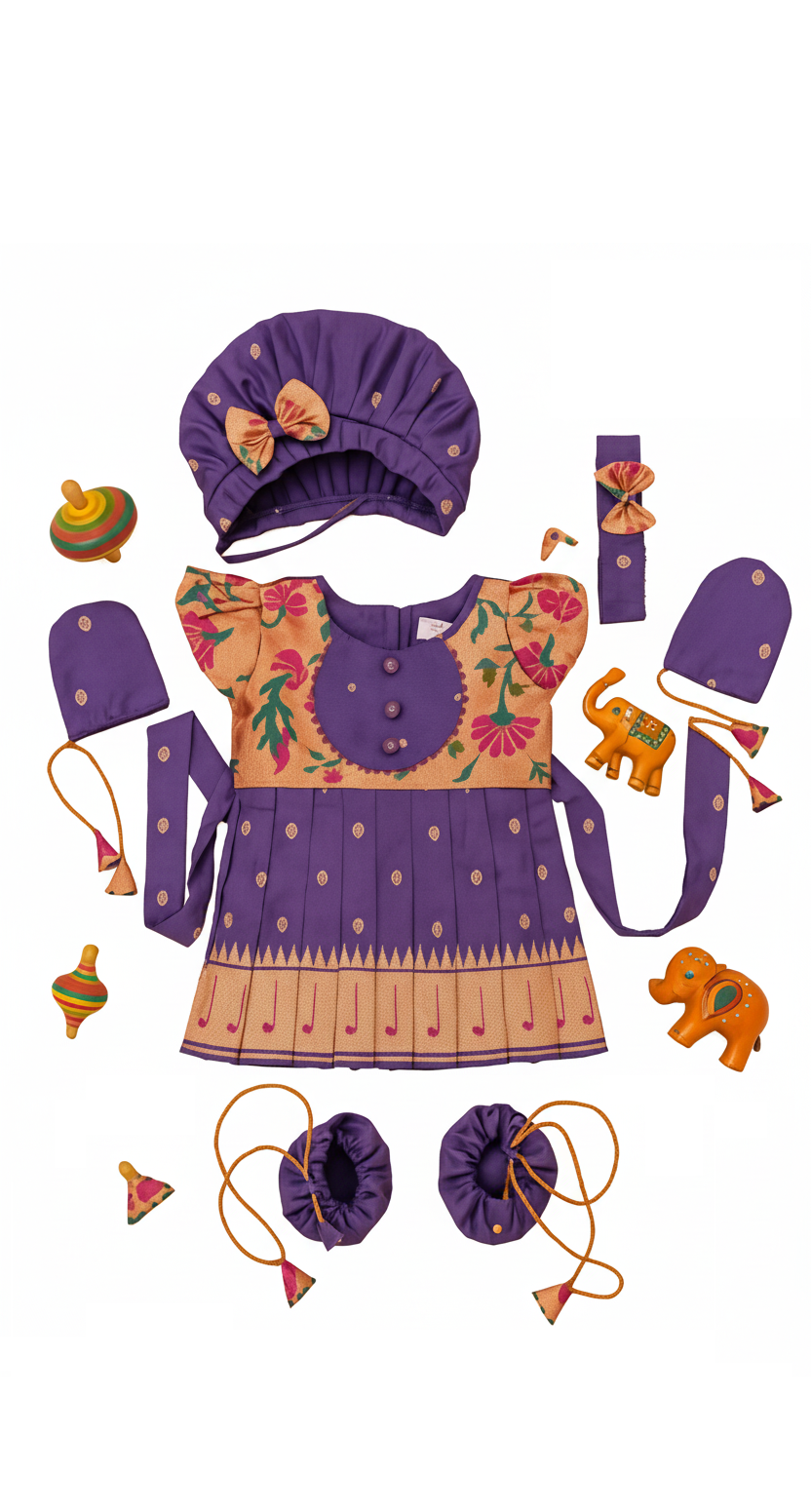 Baby's First Festival: Traditional Silk/Cotton Layette Set