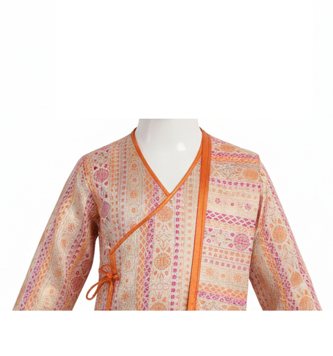 Festive Brocade Silk Blend Kids' Kurta Dhoti Set