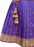Pure Silk/Silk Blend Pleated Frock with Brocade Work | Kids' Celebratory Wear (Copy)