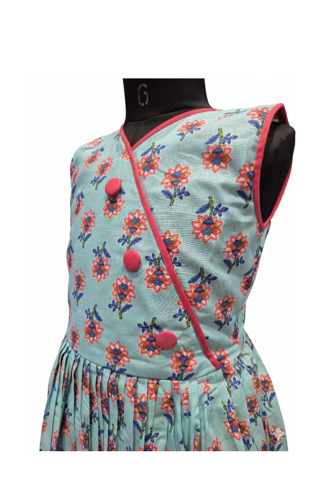 Pleated Hem Cotton Frock for Kids - Easy to Wear