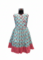 Pleated Hem Cotton Frock for Kids - Easy to Wear