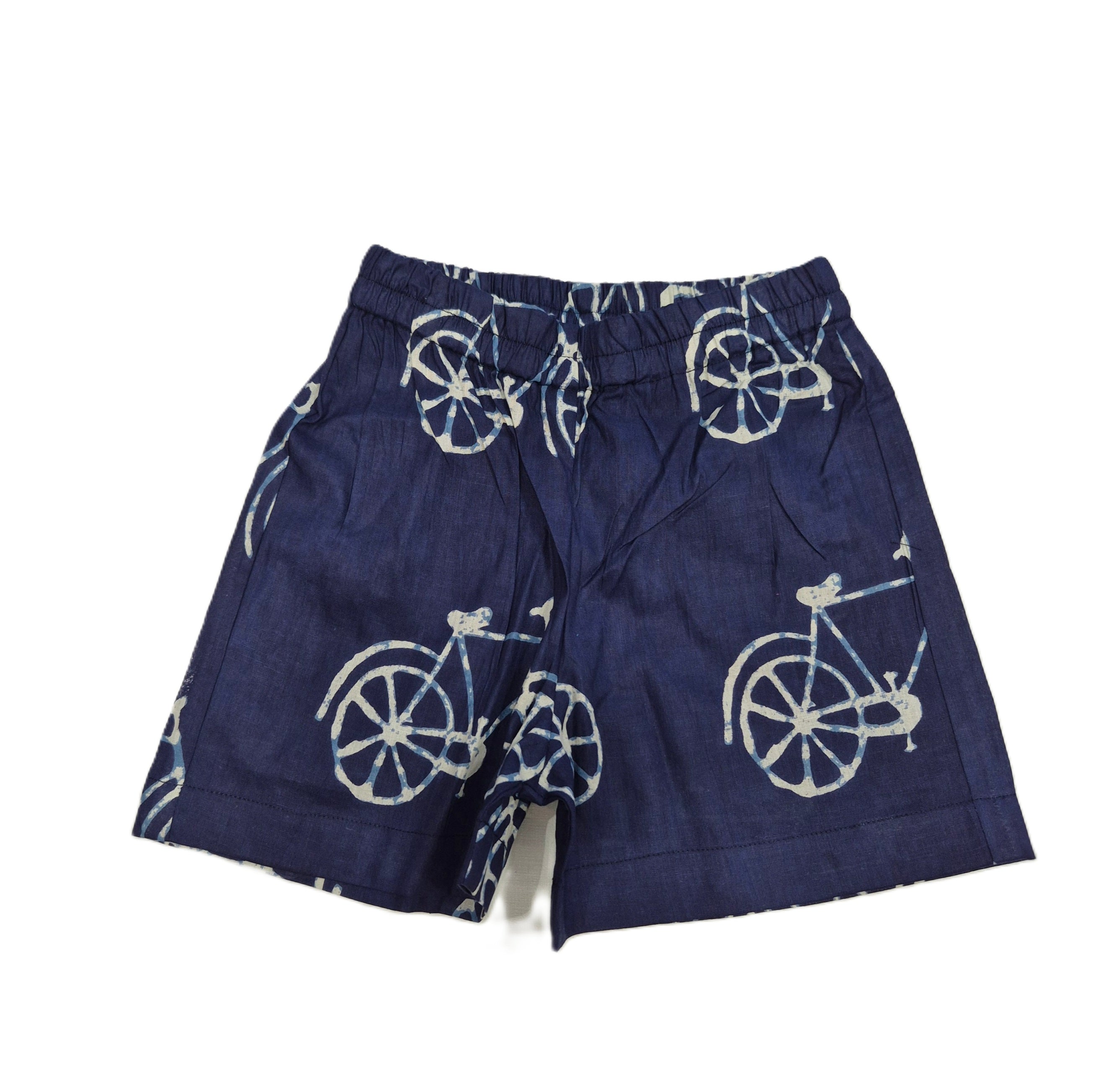 Blue Bicycle Print Cotton Co-ord Set