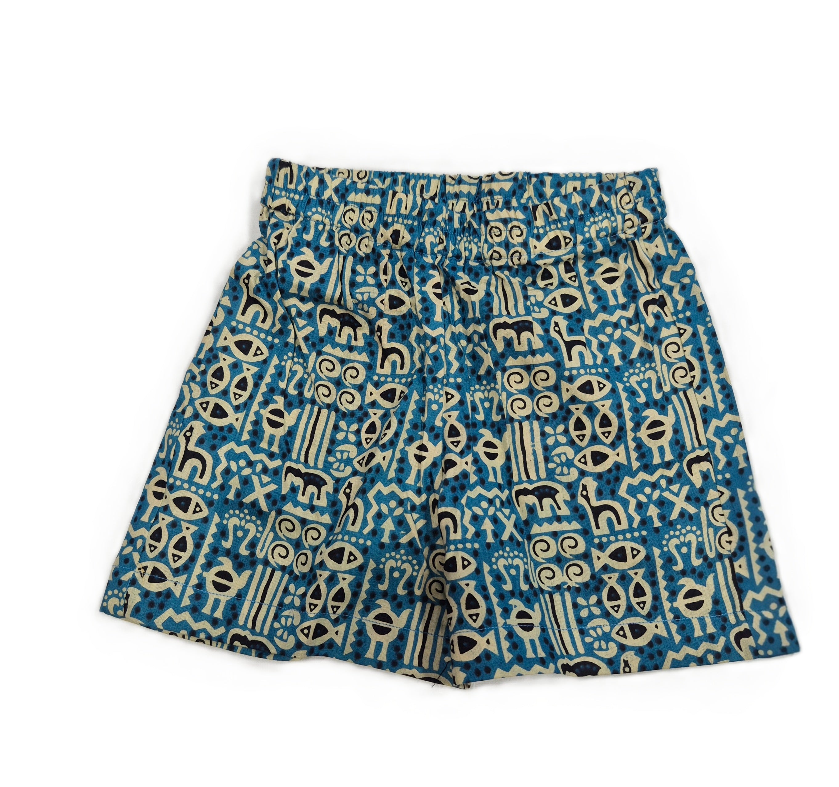 Blue Tribal Motif Cotton Co-ord Set