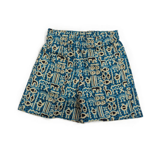 Blue Tribal Motif Cotton Co-ord Set