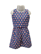 Blue Floral Print Cotton Co-ord Set