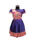 Traditional Purple and Peach Silk Frock