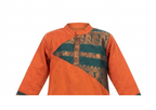 Boys' Orange Cotton Gadhawal Dhoti Set