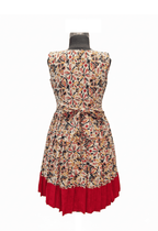 Traditional Print with Bold Red Contrast Cotton Frock - House of Kritee