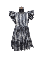 unique charcoal black cotton frock - House of Kritee