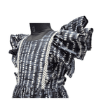unique charcoal black cotton frock - House of Kritee