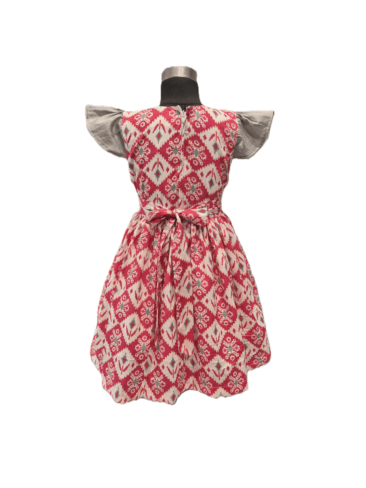 Beautiful Contrast Floral Piping Cotton Frock - House of Kritee