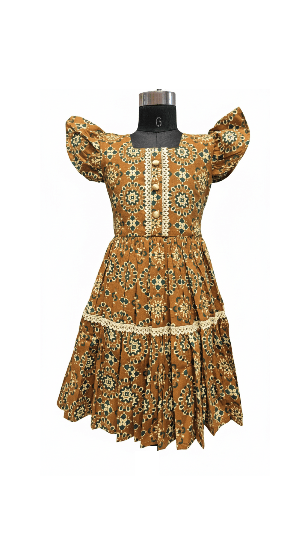 traditional Indian weaves Cotton Frock - House of Kritee