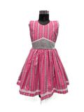 eye-catching fuchsia pink cotton frock - House of Kritee