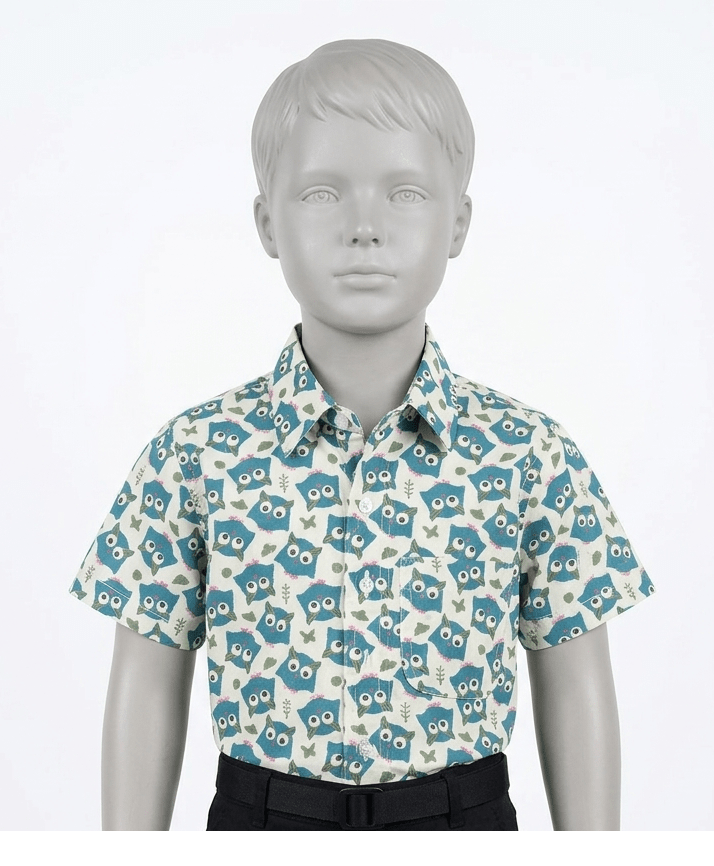 charming short-sleeved and a comfortable regular fit Cotton shirt - House of Kritee