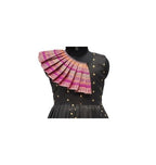 Designer Festive Black and Pink Silk Party Dress