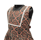 Beautifully Patterned Olive Green Geometric print Frock - House of Kritee