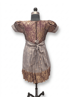 Girls Ethnic Silk Frock with Brocade Jacket