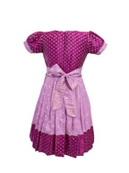 Girls Vibrant Dual-Tone Ethnic Silk Frock - House of Kritee