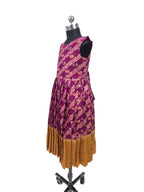 Girls Ethnic Silk One Piece with Jacket