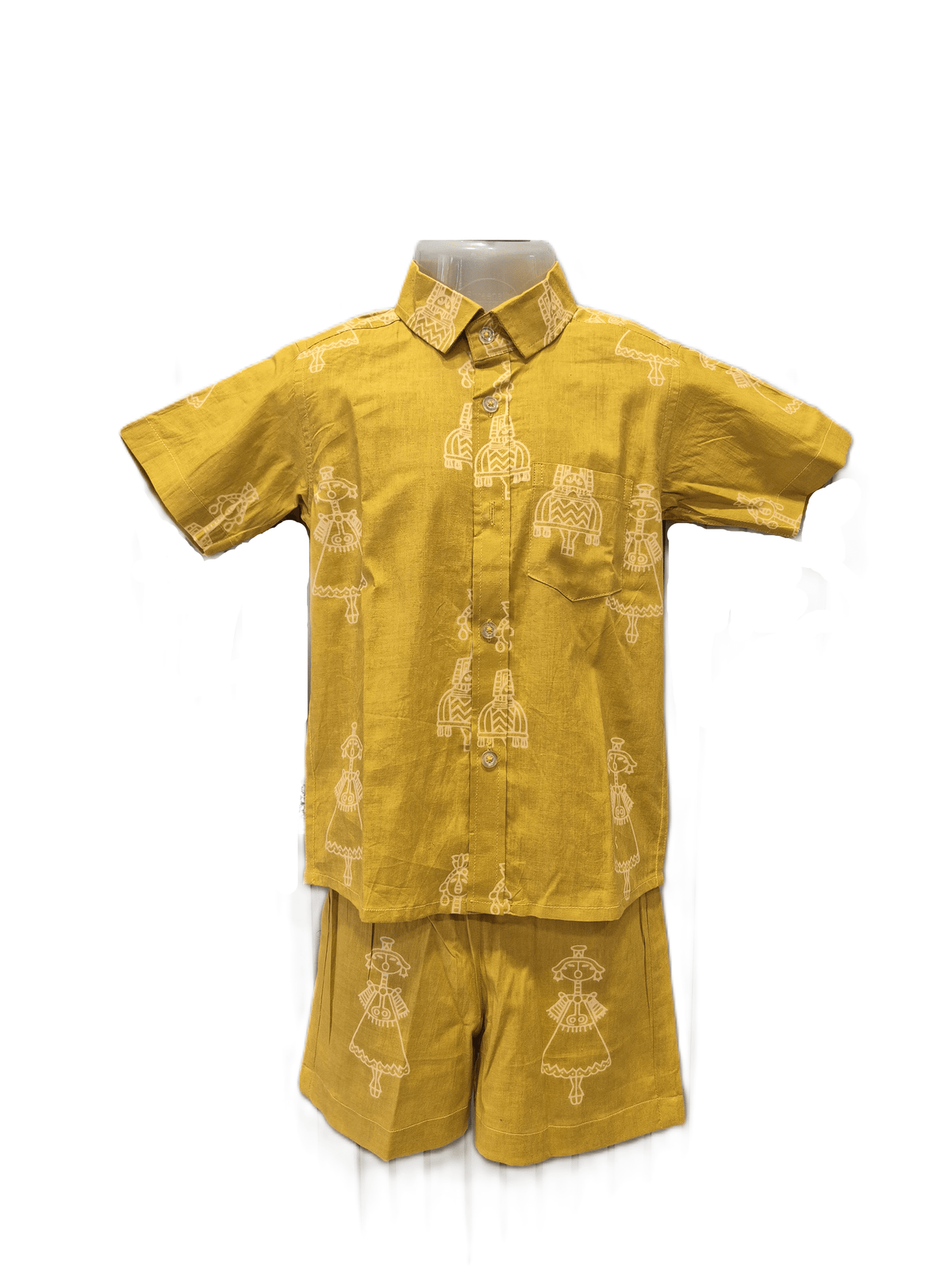 Mustard Yellow Ethnic Print Co-ord Set