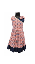 Beautiful Mix Of Bright Pink Pleated Frock - House of Kritee