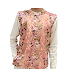 Ivory & Pink Embroidered Silk Blend Kurta Jacket Set